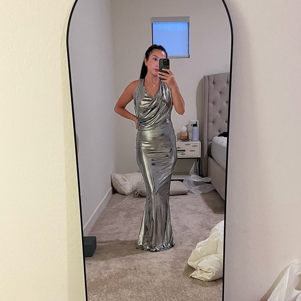 Metallic silver JLuxlabel Dress